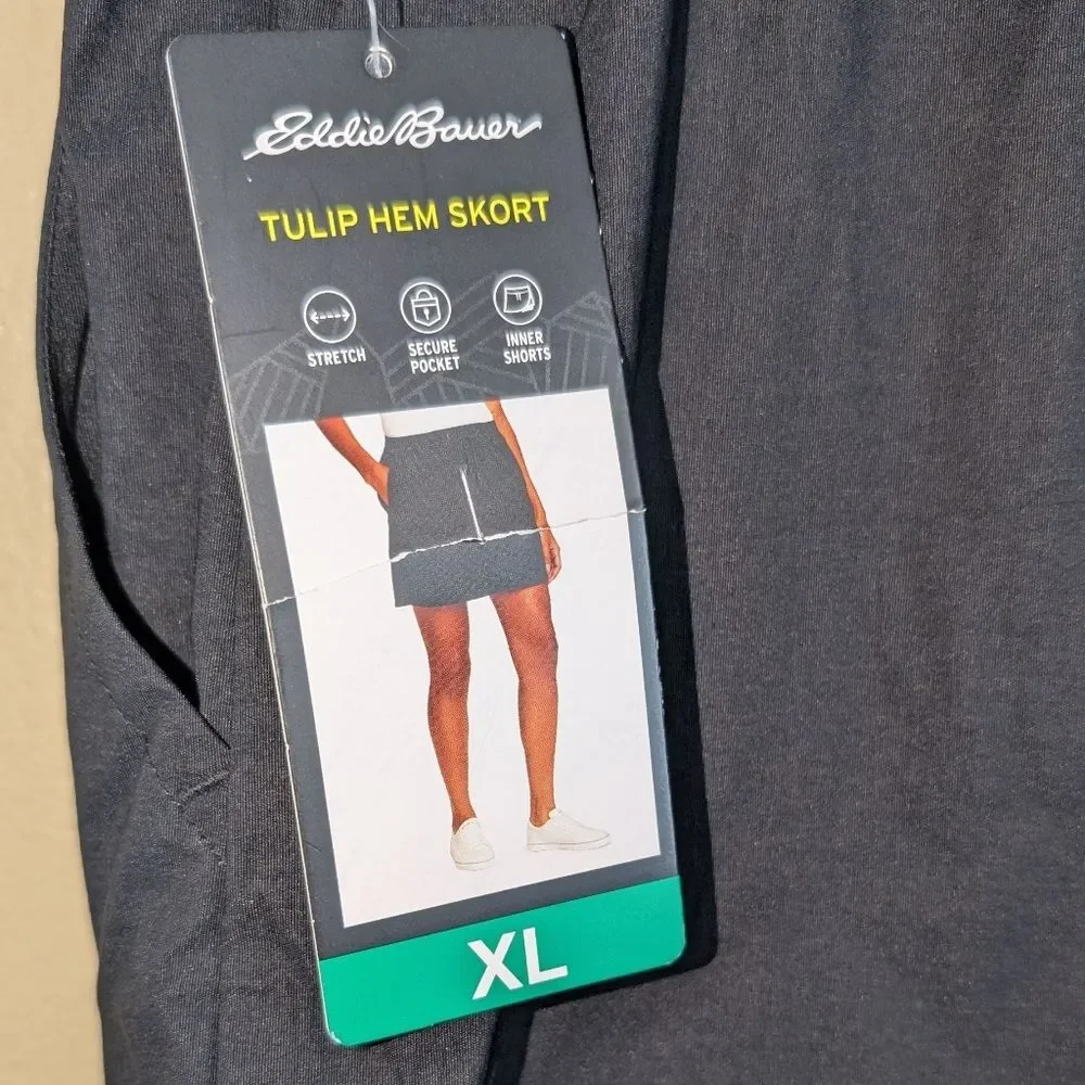 NWT Eddie Bauer skort Women's size XL Tulip hem string granola camping hiking